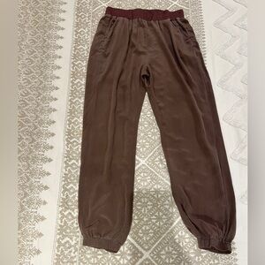 Splendid Women’s Brown Joggers 100% Silk size S